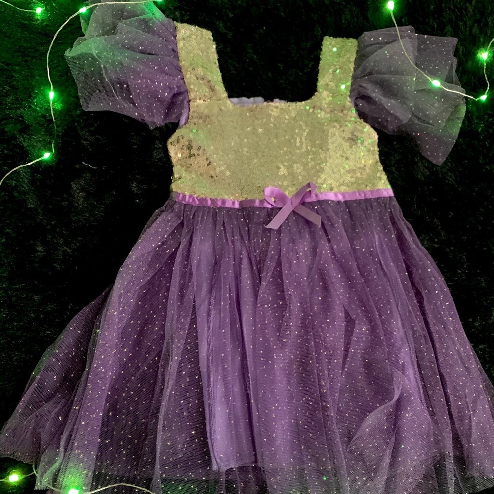 Purple princess dress sequin glitter